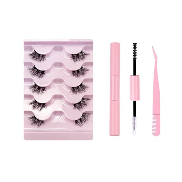 FAIRYGATE Faux Cils Individuel Extension Cils Kit Volume Russe Réutilisable Cils individuels Avec Cluster Lashes Mixed Brucel