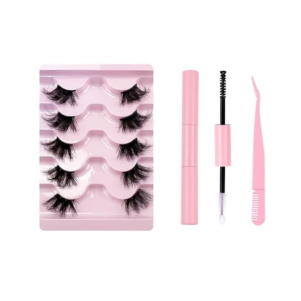 FAIRYGATE Faux Cils Individuel Extension Cils Kit Volume Russe Réutilisable Cils individuels Avec Cluster Lashes Mixed Brucel