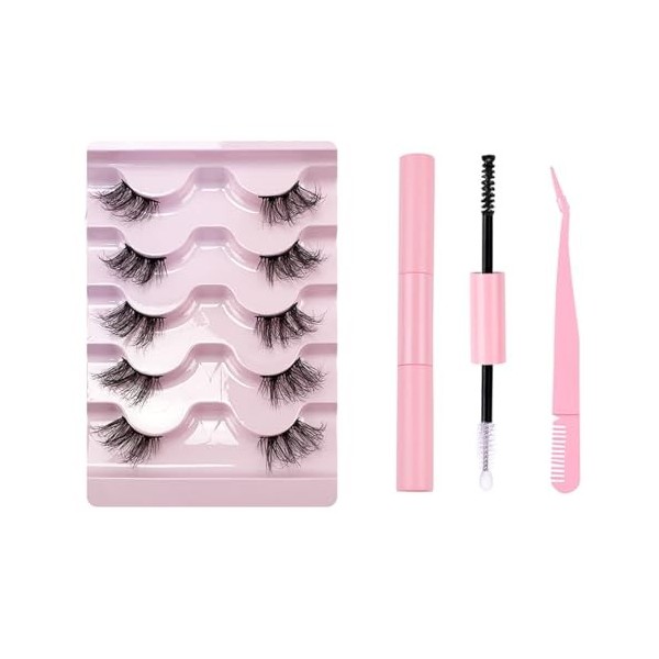 FAIRYGATE Faux Cils Individuel Extension Cils Kit Volume Russe Réutilisable Cils individuels Avec Cluster Lashes Mixed Brucel