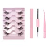 FAIRYGATE Faux Cils Individuel Extension Cils Kit Volume Russe Réutilisable Cils individuels Avec Cluster Lashes Mixed Brucel