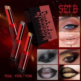 Ensemble Dombre à Yeux Scintillants, Crayon Dombre à Yeux Bicolore Avec Effet Glitter Gradient, Crayon Dombre à Paupières 