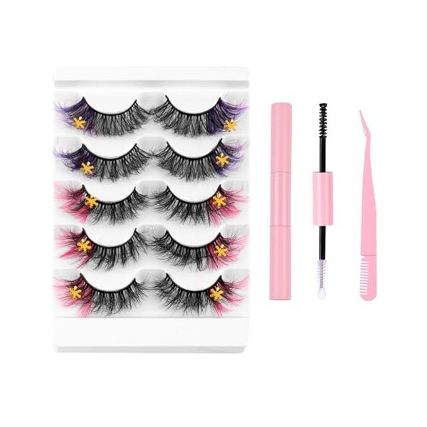 FAIRYGATE Faux Cils Volume Russe Naturel 3D Faux Cils Cat Eye Yeux de Biche Russian Fake Lashes Moelleux Faits à la Mai Cils 