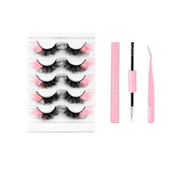 FAIRYGATE Faux Cils Volume Russe Naturel 3D Faux Cils Cat Eye Yeux de Biche Russian Fake Lashes Moelleux Faits à la Mai Cils 