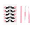 FAIRYGATE Faux Cils Volume Russe Naturel 3D Faux Cils Cat Eye Yeux de Biche Russian Fake Lashes Moelleux Faits à la Mai Cils 