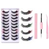 FAIRYGATE Faux Cils Volume Russe Naturel 3D Faux Cils Cat Eye Yeux de Biche Russian Fake Lashes Moelleux Faits à la Mai Cils 