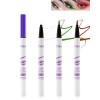 Eyeliner liquide coloré Set-2 Couleurs Noir et Marron Waterproof Matte Eyeliner liquide, Crayon Flexible Pour un Contrôle Fac