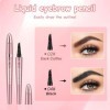 2 PCS Crayon sourcils 3D étanche, avec 4 pointes de fourchette, Crayon sourcils magique, rayon à sourcils 3D Microblading imp