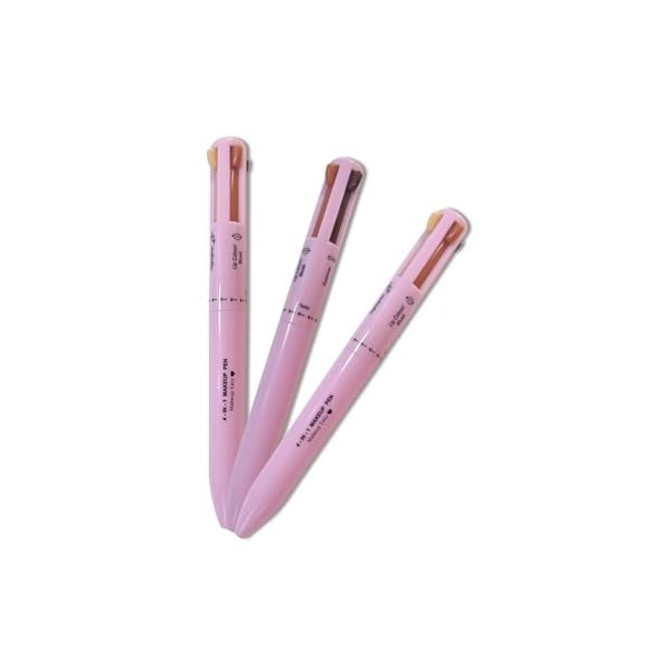 Stylo de maquillage multifonction 4 en 1, imperméable, surligneur, 4 couleurs, stylo de maquillage pour femme