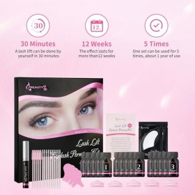 Kit de plastification 2 en 1 pour cils et sourcils, kit de permanente de cils semi-permanents, lot de 5 Beauty7