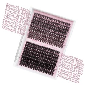 50D+60D Faux Cils Individuel Extension Cils 320PCS Faux Cils Naturel Extension De Cils D Curl Extension De Cils 9-16mix Bouqu