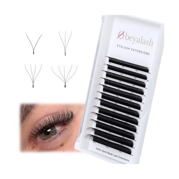 4D Pre Made Fan Extension de Cils YY Eyelash Extensions 0.07mm YY Lashes C Curl Lash Extensions 8-14mm Pre Made Fans Lash Tra