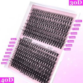 Aipsdo Kit dextensions de cils individuels 320 pièces 3040D 30D/40D-9-16Mix 