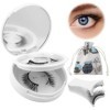 Lot de 2 paires de cils magnétiques avec applicateur - Aspect naturel - Avec applicateur - Réutilisables - Faux cils magnétiq