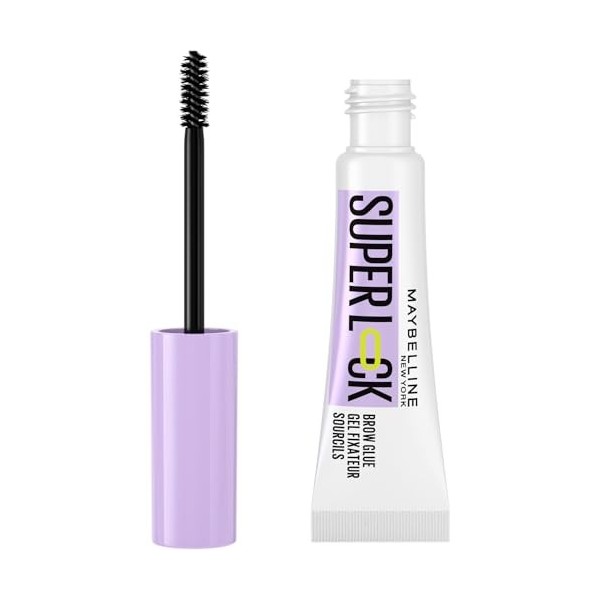 Maybelline New York - Gel Fixateur Sourcils Transparent - Avec Brosse Sculptante - Tenue Extrême 24H - Sans Résidus - Sans Ef