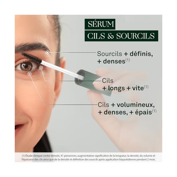 LUXÉOL - Sérum Cils & Sourcils - Double Action - Des Cils Plus Longs, Plus Volumineux, Plus Vite - Des Sourcils Plus Denses, 