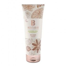 Boutique Mandarin, Basil & Grapefruit Body Scrub, Cleanses Skin Leaving it Feel Soft and Smooth 225g