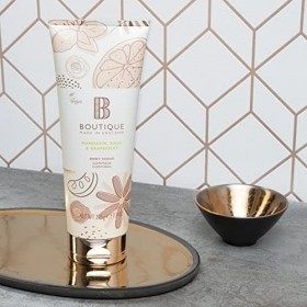 Boutique Mandarin, Basil & Grapefruit Body Scrub, Cleanses Skin Leaving it Feel Soft and Smooth 225g