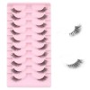 Kiusatig Faux Cils Naturel Fox Eye Lashes 5 Paires en œIl de Chat Fluffy Cat Eye Lashes Doux Faux Cils Yeux de Chat Oeil Moel