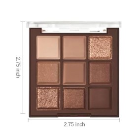 Lilbitty Palette de fards à paupières marron nude, or rose et bronze brun foncé, palette de fards à paupières crème hautement