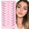 Sixstarhair Demi Faux Cils Bande Transparente 3D Faux Cils Naturel Half Lashes Oeil de chat Reutilisable Fake EyeLashes 10 Pa...