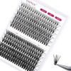 FADVAN Extension de Cils en Grappe 280Pcs Courbure D Cils Faux Cils Individuels Bouquet Professionnel Naturel Cluster DIY Cil