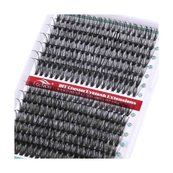 FADVAN Extension de Cils en Grappe 280Pcs Courbure D Cils Faux Cils Individuels Bouquet Professionnel Naturel Cluster DIY Cil