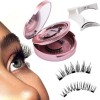 GEMERRY Faux Cils Magnetique 2 paires Magnetic Lashes Faux Cils Magnétiques Avec Applicateur Pas besoin de Colle Cils Magnéti