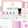 Rehaussement Cils, Aikvigss Professionnel Lash lift Kit, Kit Rehaussement de Cils avec Teinture, Eyelash Perm, Coffret Comple