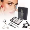 Faux Cils Magnetique 12 PièCes Naturel MagnéTiques 3D Cil MagnéTique Sans Faux Cils Kit Colle AimantéS Effet Eyeliner Liner A