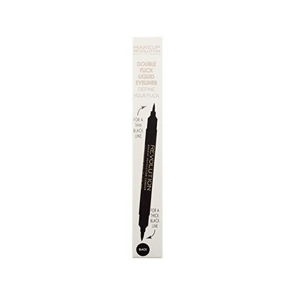 Makeup Revolution, Thick & Thin Dual Liquid Eyeliner, Eyeliner Liquide, 1ml