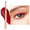 OULAC Crayon Yeux Waterproof, Eye Liner Rouge Mat avec Couleur Intense, Eyeliner Anti-salissures Texture Lisse et Crémeuse, T