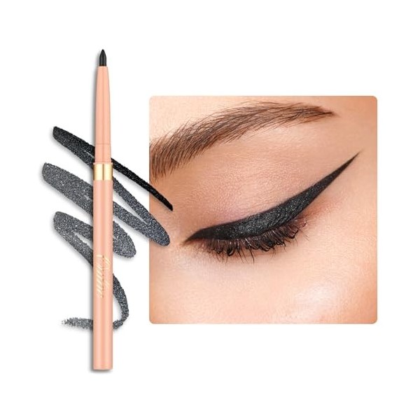 OULAC Crayon Yeux Waterproof, Eye Liner Rouge Mat avec Couleur Intense, Eyeliner Anti-salissures Texture Lisse et Crémeuse, T