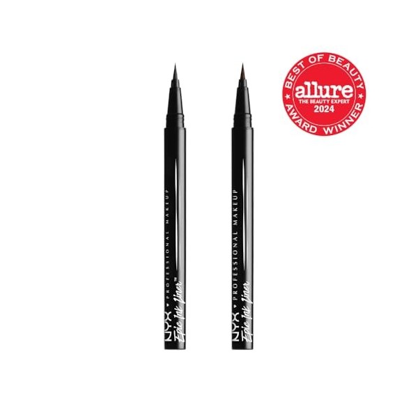 NYX PROFESSIONAL MAKEUP Epic Ink Liner Waterproof Liquide Noir 2 pcs Formule Vegan