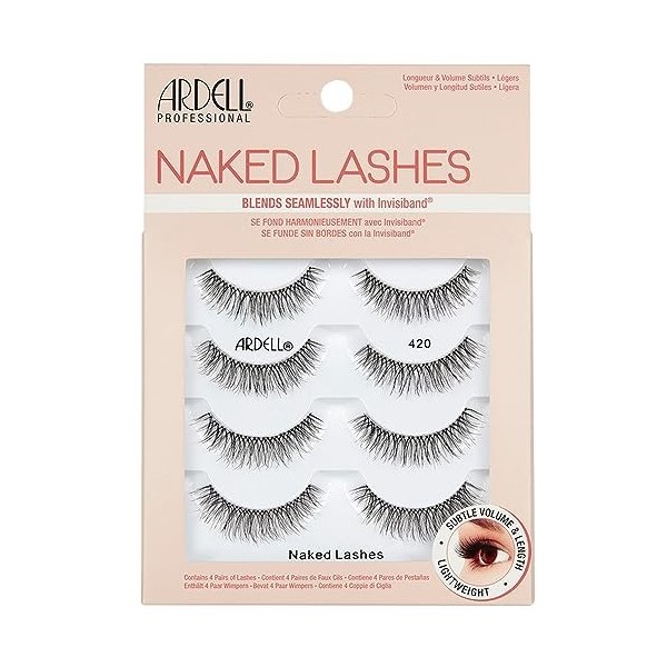 Ardell Strip Lashes Naked Lashes 420, 4 Pairs x 1-Pack