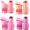 4 Pcs Milk Jelly Blush, Sheer Cheek & Lip Stain, Long Lasting Tint Have Transparent & Bright Colors, Lip Gloss Cheek Solid Mo