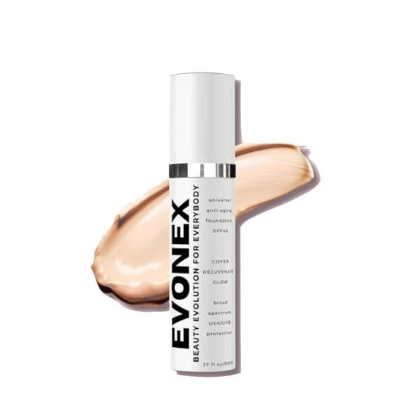 Evonex Age Defying Foundation,Evonex fond de teint,Sérum de fond de teint pour femmes,Sérum anti-âge,Fond de Teint evonex,Cou