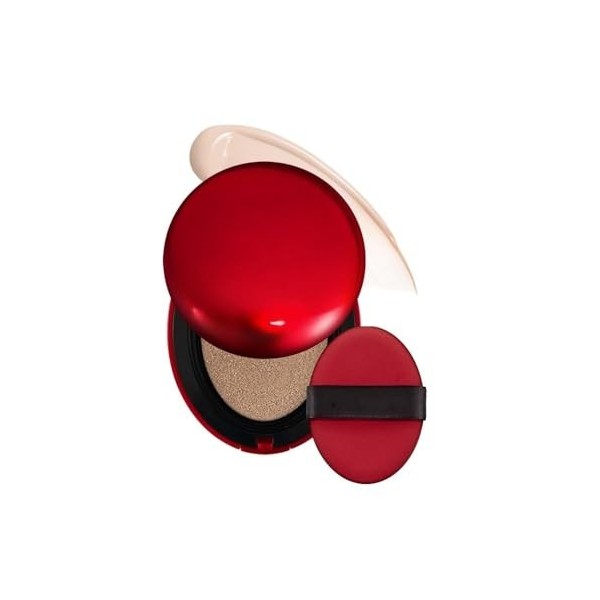 Red Cushion Foundation, Fond de Teint Coussin pour Peau De Verre, Fond de Teint Coussin fit Spf50 Pa++, longue durée, légère,