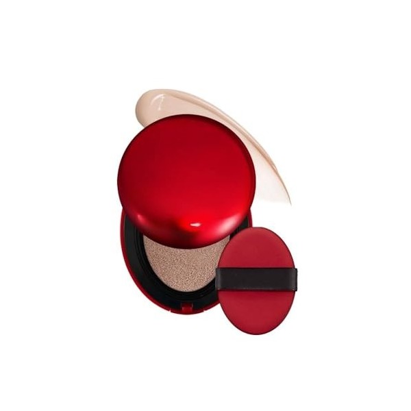 Red Cushion Foundation, Fond de Teint Coussin pour Peau De Verre, Fond de Teint Coussin fit Spf50 Pa++, longue durée, légère,