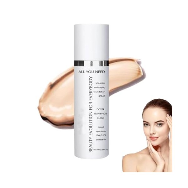 Evonex Age Defying Foundation, evonex fond de teint, fond de teint evonex, Sérum de fond de teint pour femmes anti-âge, Couve