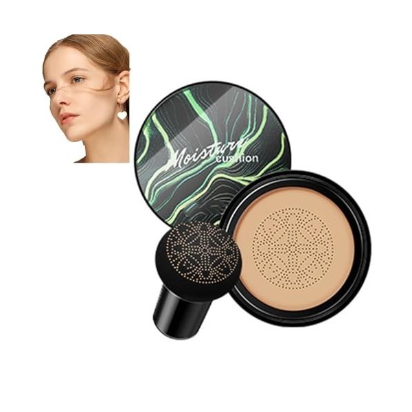 Chaffu Crème CC Moisture Cushion, Crème CC Mushroom Head Air Cushion, Fond De Teint Liquide CC, Fond De Teint Crème CC, Fond 