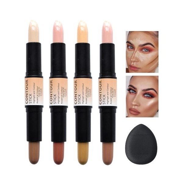 4 Pcs Contouring Stick Contouring Bronzer Stick Contouring Maquillage Stick Contouring Visage Contouring Stick Contouring Bro