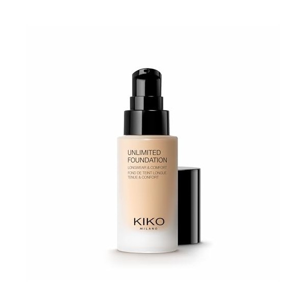 KIKO Milano Unlimited Foundation 4 1.5N, Fond De Teint Fluide Longue Tenue