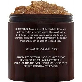 Brooklyn Botany Brown Sugar Body Scrub - Great as Face Scrub & Exfoliating Body Scrub for Acne Scars, Stretch Marks, Foot Scr