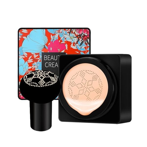 Mushroom Head Air Cushion CC Cream,Correcteur BB Crème Hydratant,Tête de Champignon Air Cushion Crème,Couverture Complète de 