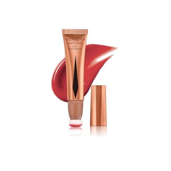 Vawolecy Surligneur liquide, Surligneur de luminateur liquide, bâton contour liquide, blush liquide doux pour joues crème lon