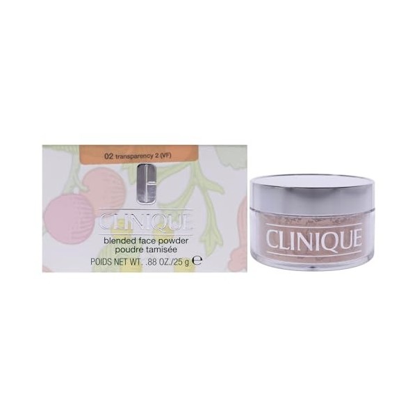 Clinique Blended Face Powder- 02 Transparency for Women 0.88 oz Powder