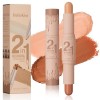 Double-ended Illuminateur, Bâton Surligneur 2 in1, Makeup Stick Highlight & Contour, Texture Crémeuse Contouring Maquillage, 