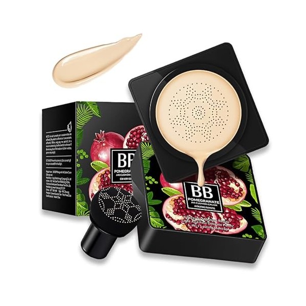 Bb Creme,Fond De Teint Champignon Bb CrèMe Coussin,Fond De Teint Couvrant Imperfections,Correcteur Hydratant,Fond De Teint,Av