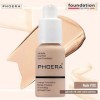 Glamza Phoera Set de Maquillage Complet Comprend x2 Fond de Teint Mat Nude 30ml, Base de Maquillage 6ml & Pinceau à Fond de T