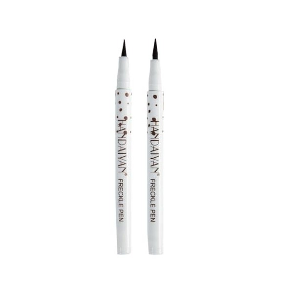 EYVRPAU 2 pcs Stylo de maquillage réaliste pour taches de rousseur, imperméable, longue durée, stylo Sopt à points doux, pour